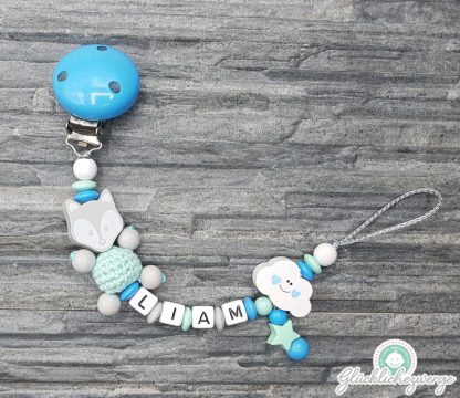 Personalisierte Schnullerkette mit Namen / Namenskette Baby